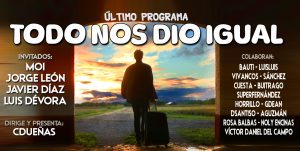 Eso eso eso es todo amigos!!!!!!. Sexto aniversario de TONDI donde os invitamos a una fiesta de despedida por todo lo alto. Cerramos este espacio para iniciar nuevas metas y retos profesionales y de buen seguro nos volveremos a encontrar entre las ondas hercianas en un futuro no muy lejano... Un programa especial de 5 horas de duración donde oyentes: Rosa Balbás, Victor Daniel del Campo, Jorge León y Javier Díaz preguntan a Carlos Dueñas un montón de curiosidades sobre la historia de TONDI. Colaboradores y excolaboradores o amigos: Luis Dévora, Javier Domingo, Santos Ávila, Margaret Von Schiller, etc... también repasan momentos irrepetibles de estos 6 años. Entremedio más de 40 compañeros del mundo del misterio o la radio nos mandan un saludo en forma de recuerdo radiofónico. Por último y tras una tertulia de colaboradores habituales Gerald Dean, David Santiso y Alberto Guzmán realizarán a Carlos Dueñas una entrevista sin filtros donde repasaremos, lo mejor y lo peor de nuestra historia. Como siempre colaboran con más contenidos: José Manuel García Bautista, Luis Cerezo Samperiz, Laura Vivancos, Juan Ignacio Cuesta Millán,, Adrián Sánchez, Paco Buitrago, Alfonso Fernández Castillo Eduardo Bautista y Carlos Horrillo Gomez nos traen cada uno desde su peculiar punto de vista. En los Edipots nuestra querida Noly Encinas nos repasa la actualidad del mundo del misterio en la radio.