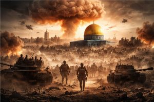 Tanques, misiles y ciudades sagradas: cuando la tecnología militar del siglo XXI se superpone a territorios cargados de historia religiosa, el imaginario del Armagedón vuelve a despertar.