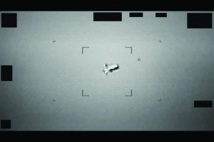 UAP captado por sensores militares estadounidenses durante una operación aérea. La imagen forma parte del archivo de casos oficiales de fenómenos anómalos no identificados (UAP) y permanece sin una identificación concluyente.