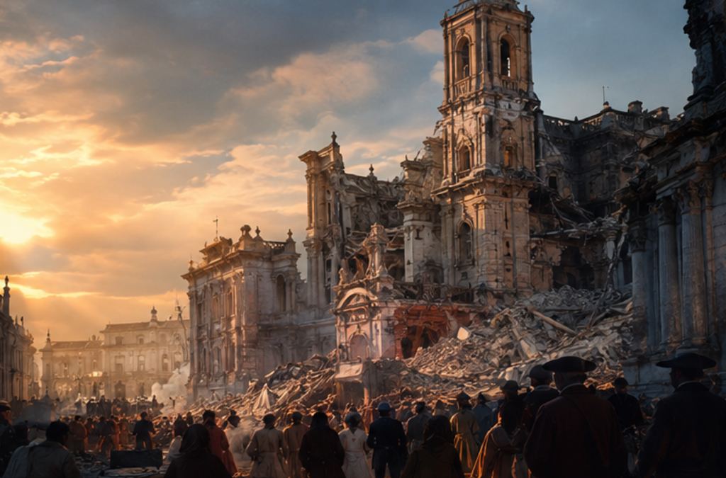 **Lisboa, 1 de noviembre de 1755.** Mientras miles de personas celebraban el Día de Todos los Santos, un terremoto devastador sacudió la ciudad. Las iglesias se desplomaron sobre los fieles, el tsunami inundó las calles y los incendios devoraron lo que el seísmo había dejado en pie. Una jornada consagrada a los santos se convirtió en una de las mayores catástrofes de la historia europea.