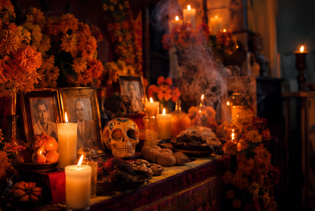 México: el regreso simbólico de los muertos. Durante el Día de Muertos, los hogares se transforman en lugares de encuentro entre generaciones. Fotografías, velas, flores de cempasúchil y alimentos componen altares preparados para recibir a quienes ya no están. Una tradición ancestral en la que la muerte no representa el olvido, sino la continuidad de un vínculo que ni siquiera el tiempo parece capaz de romper.